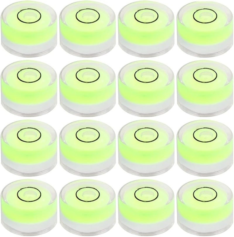 Lifkome 16 Pcs Universal Circular Bubble Level 15mm Diameter 6mm Height Green - Image 5